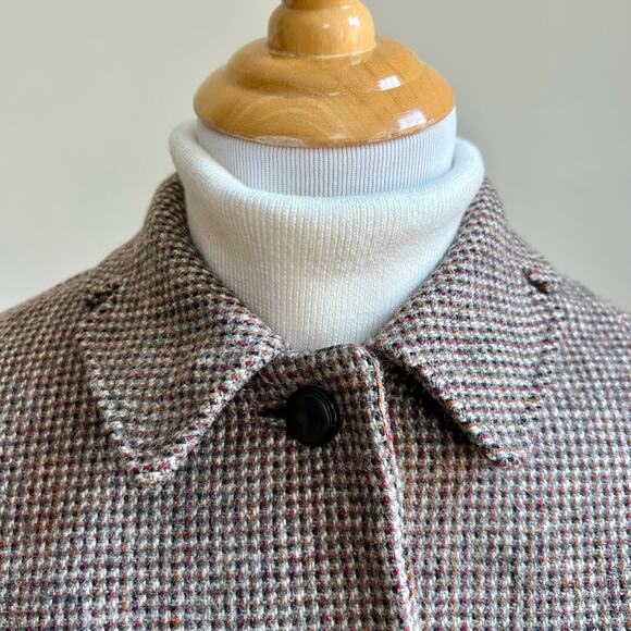 Vintage 50s Brown Wool Tweed Bespoke Blazer Large Quiet Luxury Academia - Picture 5 of 14